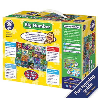 Orchard Toys BIG NUMBER JIGSAW Kids/Childrens 20 Piece Floor Jigsaw Puzzle BNIB 