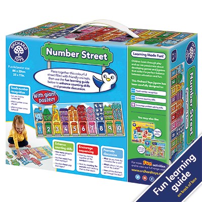 Orchard Toys NUMBER STREET JIGSAW PUZZLE Kids Educational Puzzle BN 