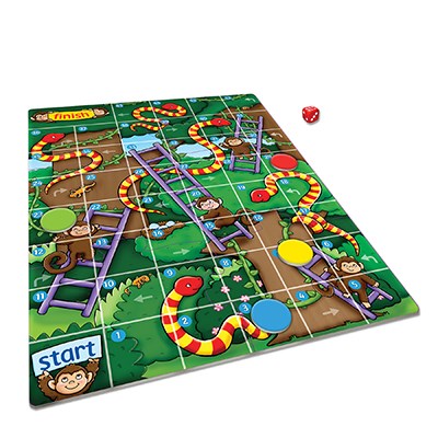 Orchard Toys MINI GAME JUNGLE SNAKES & LADDERS Kids Educational Game Puzzle BN 