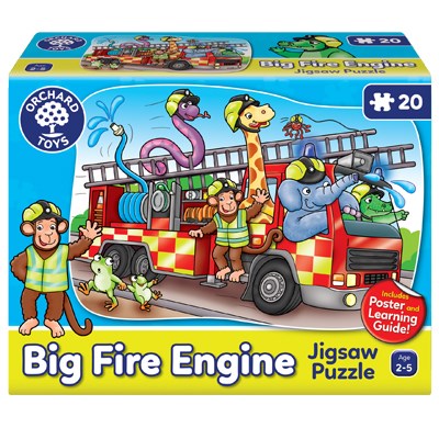 Grande Voiture de Pompier Big Fire Engine Puzzle Orchard Toys Puzzle 
