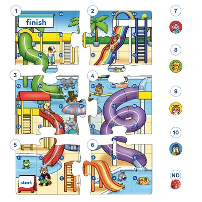 Water Chutes And Ladders Game Misplaced Pieces