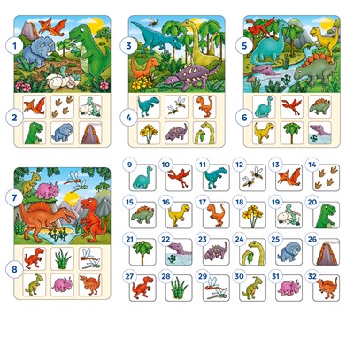 Dinosaur Lotto Game Misplaced Pieces
