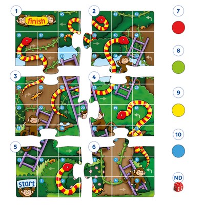 Jungle Snakes & Ladders Mini Game Misplaced Pieces