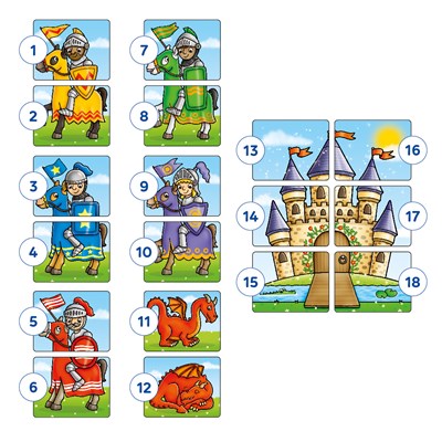 Knights and Dragons Game Misplaced Pieces