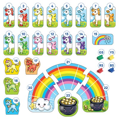 Rainbow Unicorns Game Misplaced Pieces