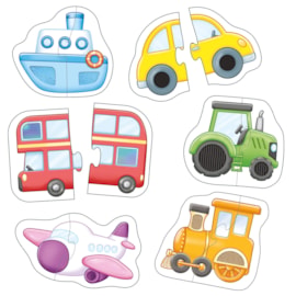 Match and Feel two-piece vehicle puzzles Match and Feel two-piece vehicle puzzles