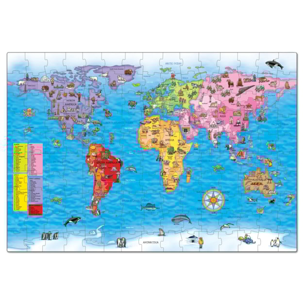 World Map Puzzle Poster