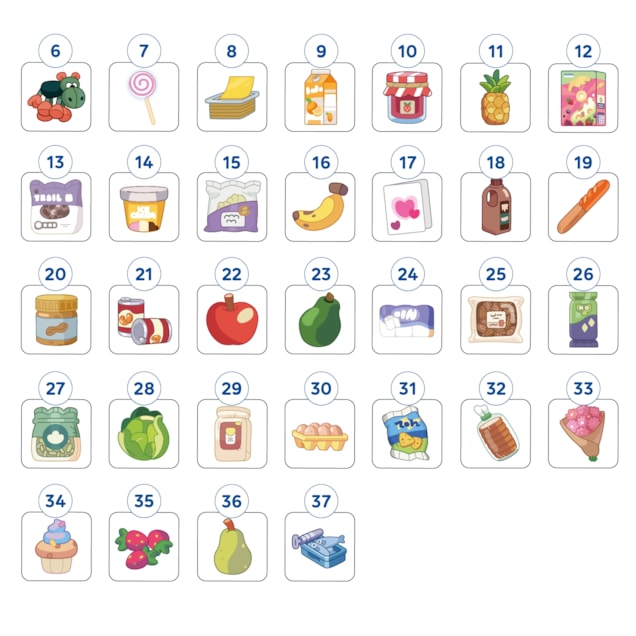 Bluey Shopping List Misplaced Pieces