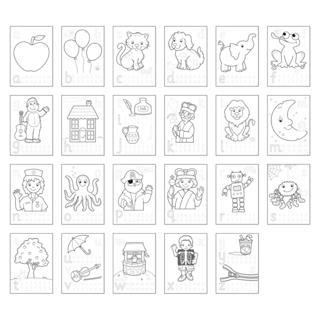 ABC Colouring Book | With Stickers