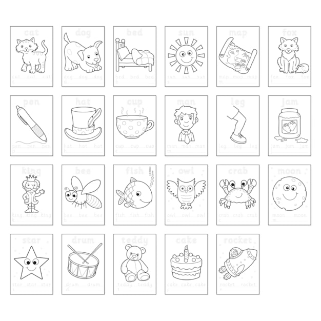 First Words Colouring Book | With Stickers First Words Colouring Book | With Stickers