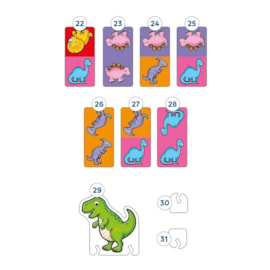 Dinosaur Dominoes Mini Game Misplaced Pieces