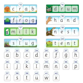 Match and Spell Game Misplaced Pieces