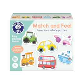 Match and Feel two-piece vehicle puzzles Match and Feel two-piece vehicle puzzles