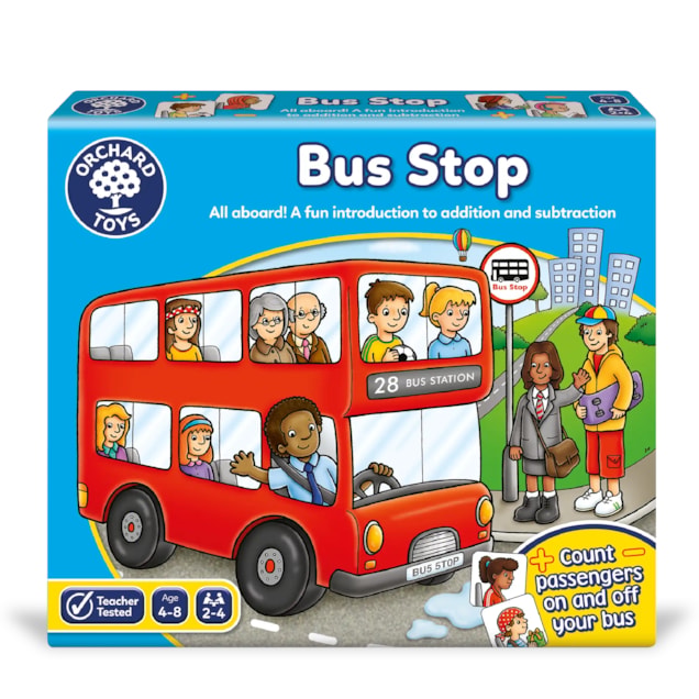 Bus Stop Board Game | Orchard Toys Bus Stop Addition and Subtraction Game