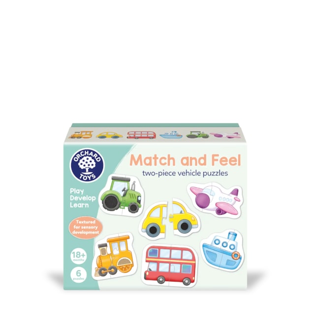 Match and Feel two-piece vehicle puzzles Match and Feel two-piece vehicle puzzles