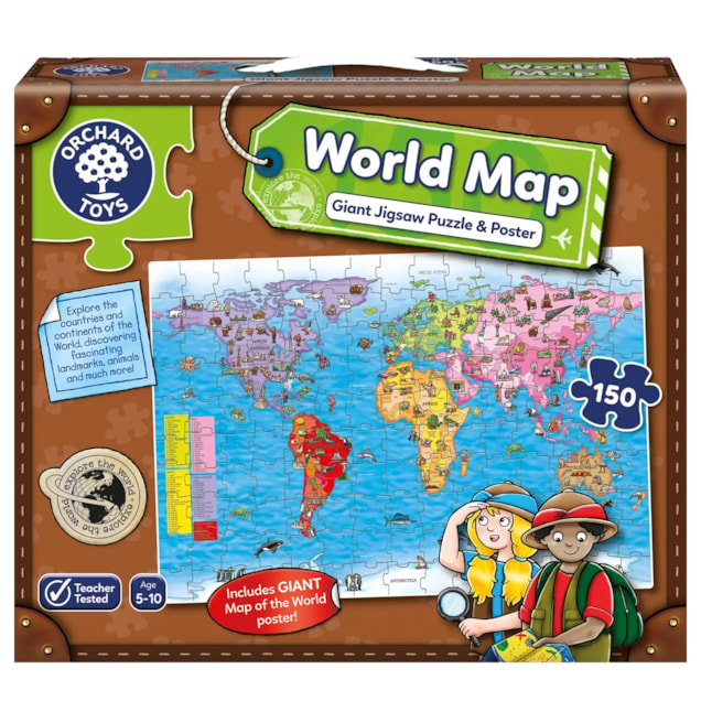 World Map Puzzle & Poster