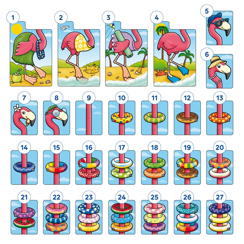 Funny Flamingos Game Misplaced Pieces