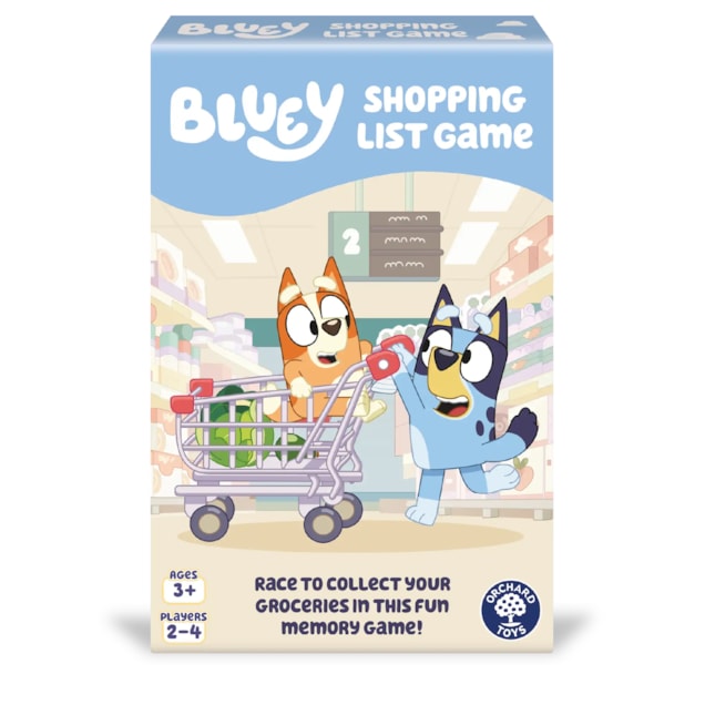 Bluey Shopping List matching and memory game