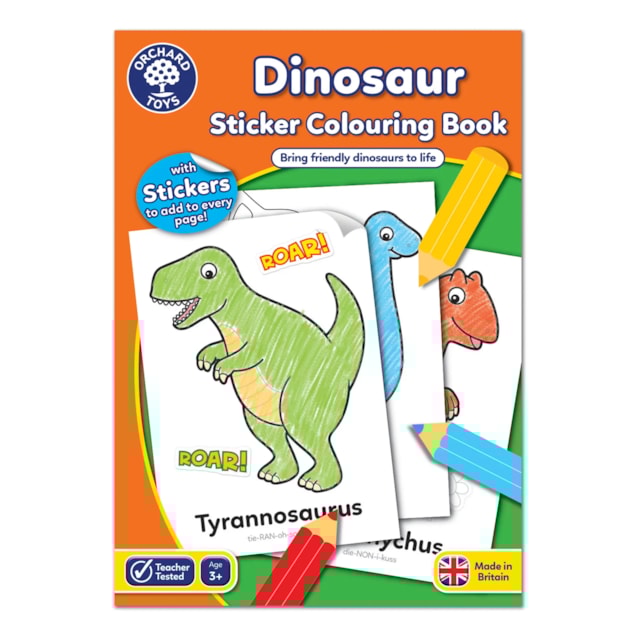 Dinosaurs Colouring Book | With Stickers | Only £3