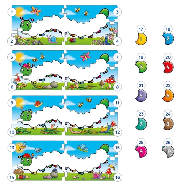 Counting Caterpillars Game Misplaced Pieces