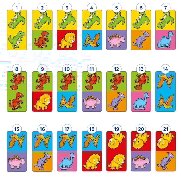 Dinosaur Dominoes Mini Game Misplaced Pieces
