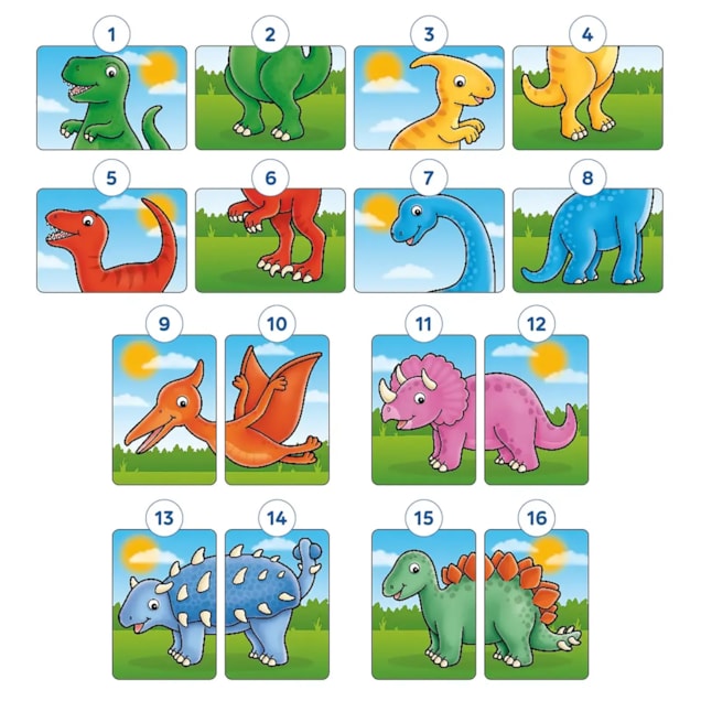 Dinosaur Heads And Tails Game Misplaced Pieces