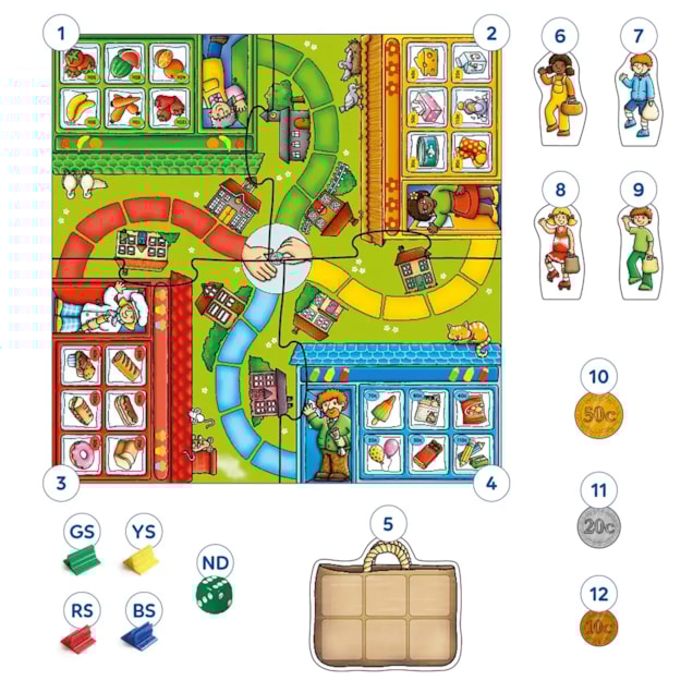 Pop to the Shops International Board Game Misplaced Pieces