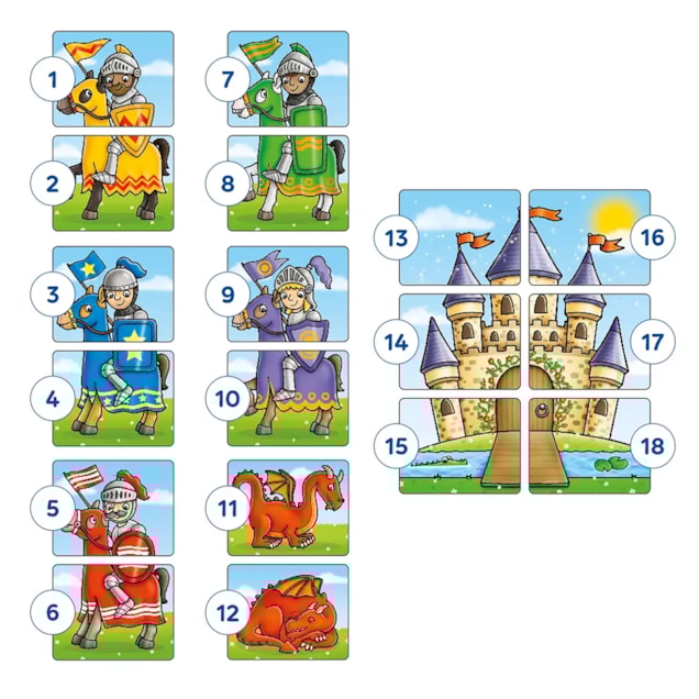 Knights and Dragons Game Misplaced Pieces