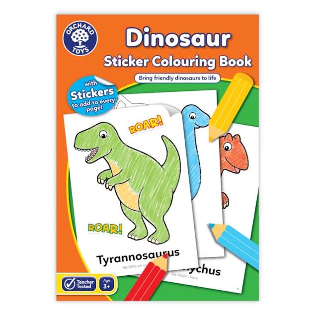 Dinosaurs Colouring Book | With Stickers | Only £3