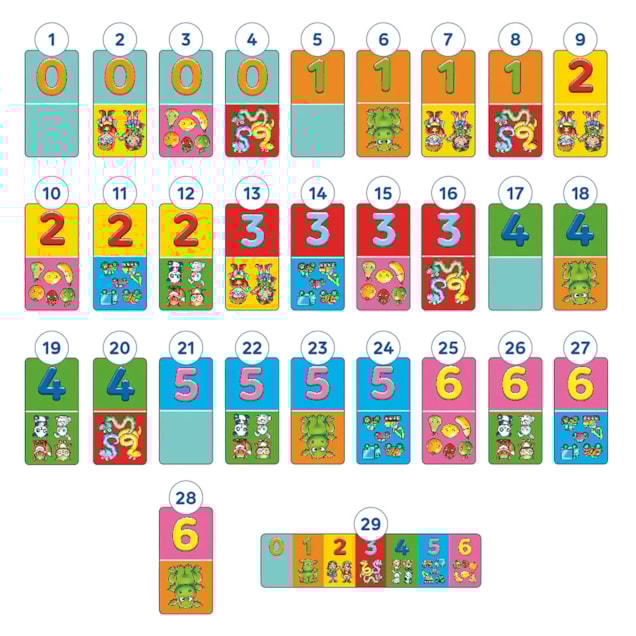 Number Dominoes Game Misplaced Pieces