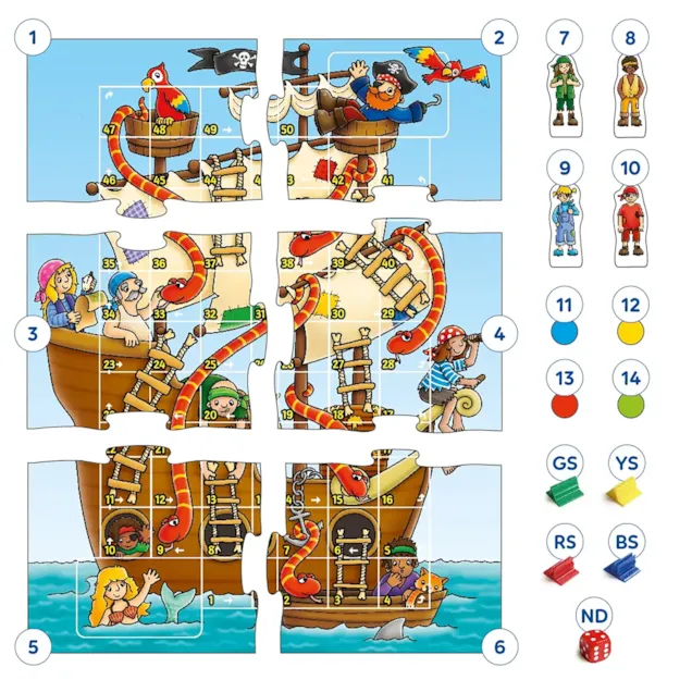 Pirate Snakes and Ladders & Ludo Board Game