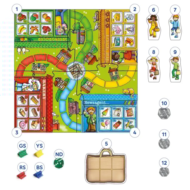 Pop to the Shops Board Game Misplaced Pieces