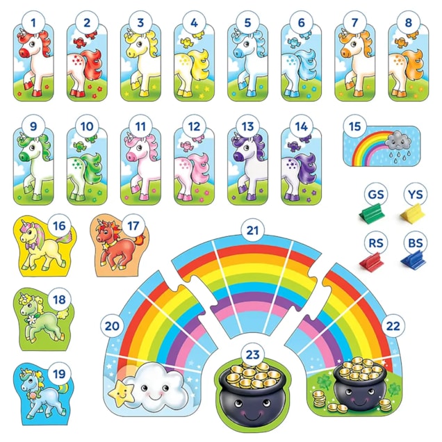 Rainbow Unicorns Game Misplaced Pieces