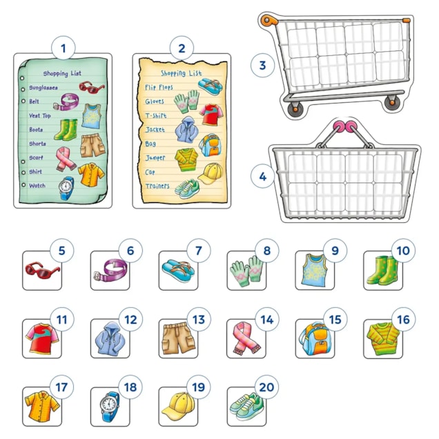 Shopping List Extras - Clothes Misplaced Pieces
