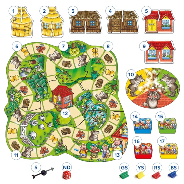 Three Little Pigs Board Game Misplaced Pieces