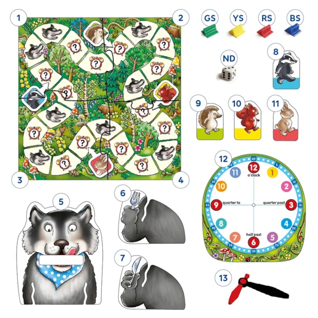 What's the Time, Mr Wolf Game Misplaced Pieces